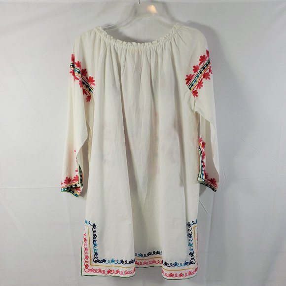 Solitaire Bohemian Style Embroidered Trim Blouse - Picture 8 of 8